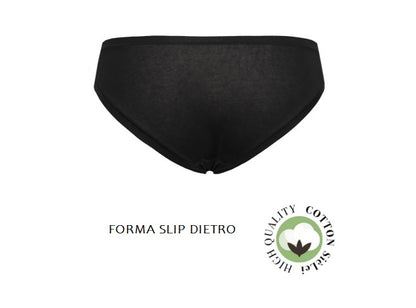 Slip liscio Cotone Bio -Colori Arancio e Jeans