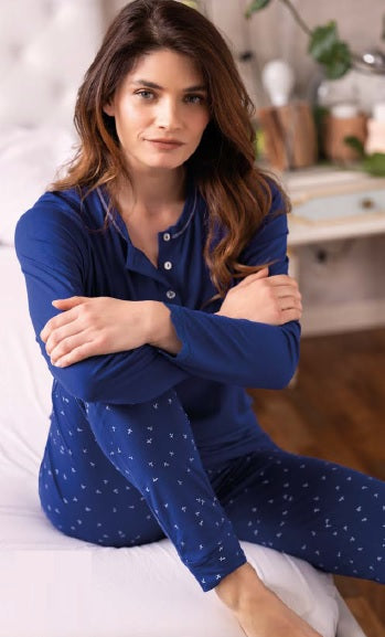 Pigiama Aperto Donna a Manica lunga